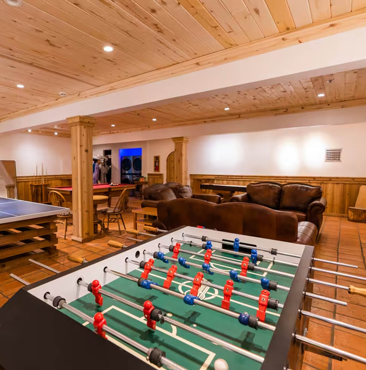 Foosball table in the Black Diamond Lodge