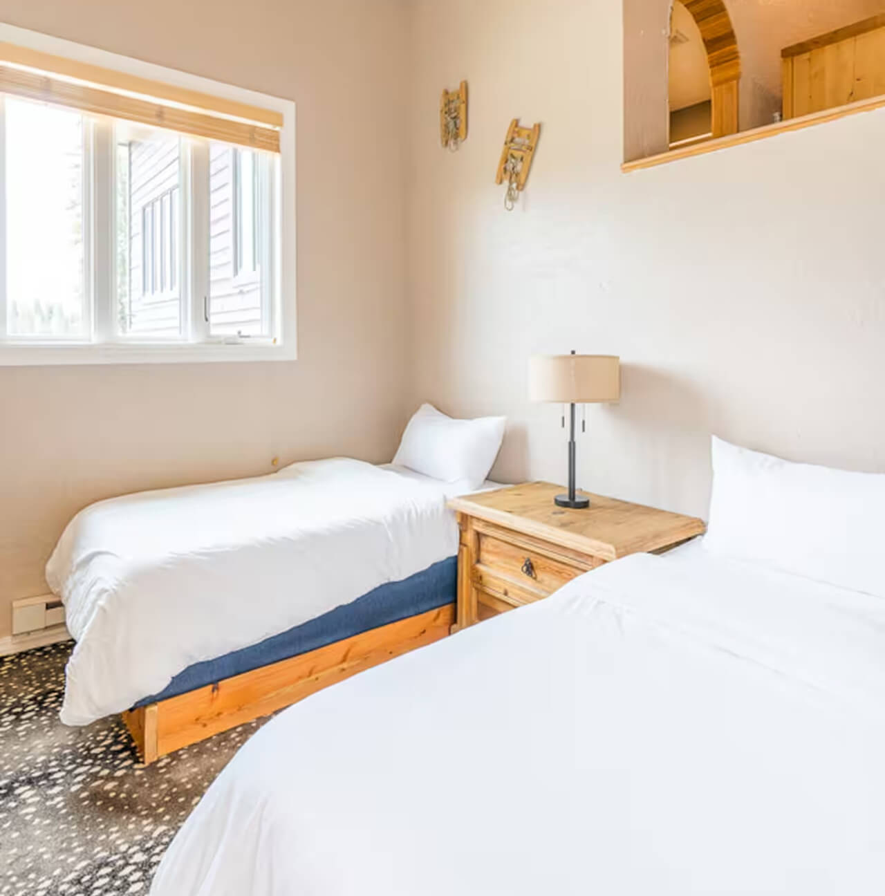 A dorm room in Black Diamond Lodge