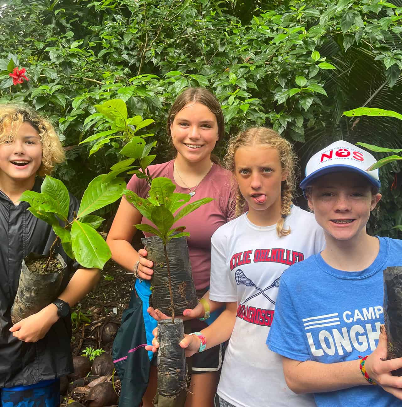 Surf Term students in the jungle