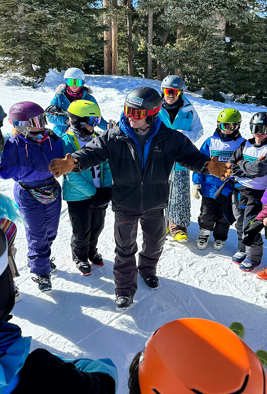 Powder Term attendees receiving instruction